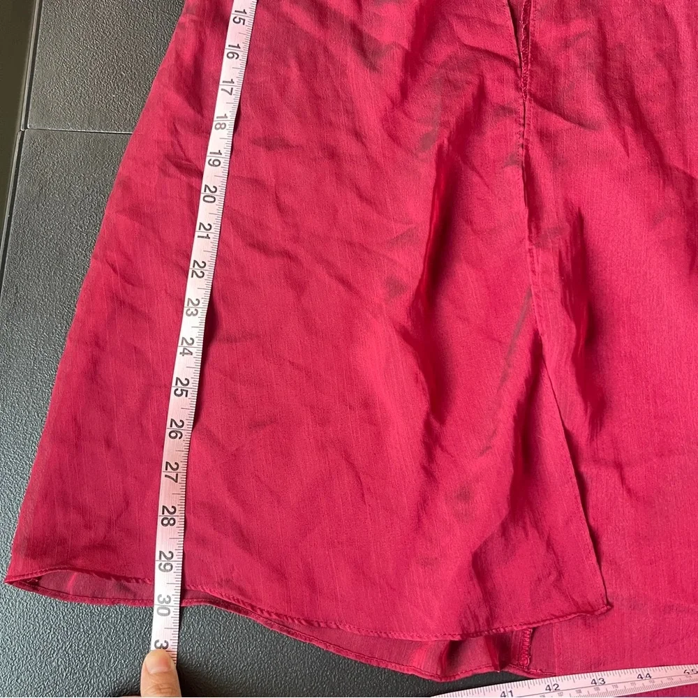 Frederick’s of Hollywood Y2K Burgundy Red Long Sleeve Slip Cover Dress Lingerie - Picture 10 of 10